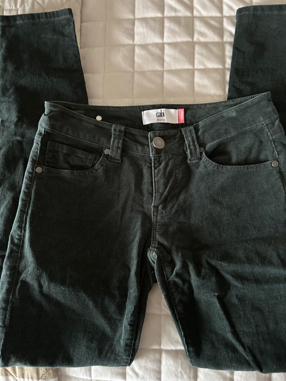 CAbi Forest Green Skinny Jeans